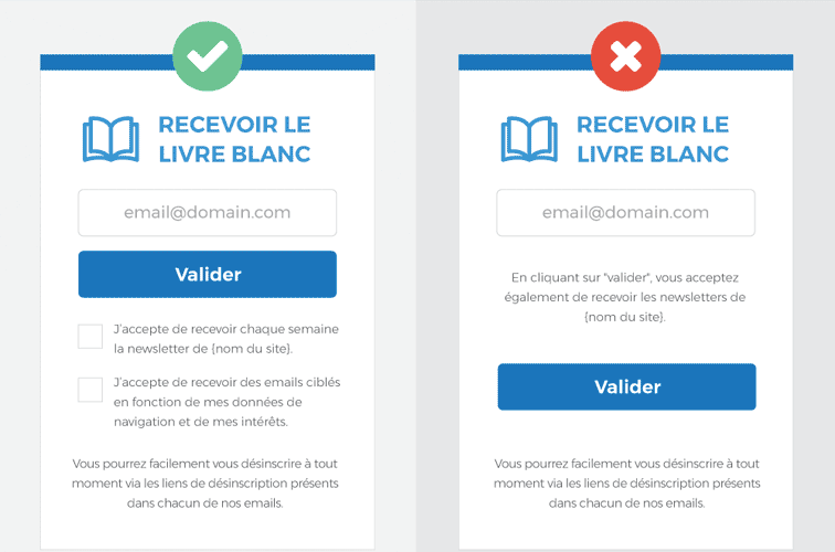 Modèle téléchargement livre blanc - RGPD