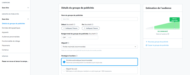 groupes de publicité twitter ads